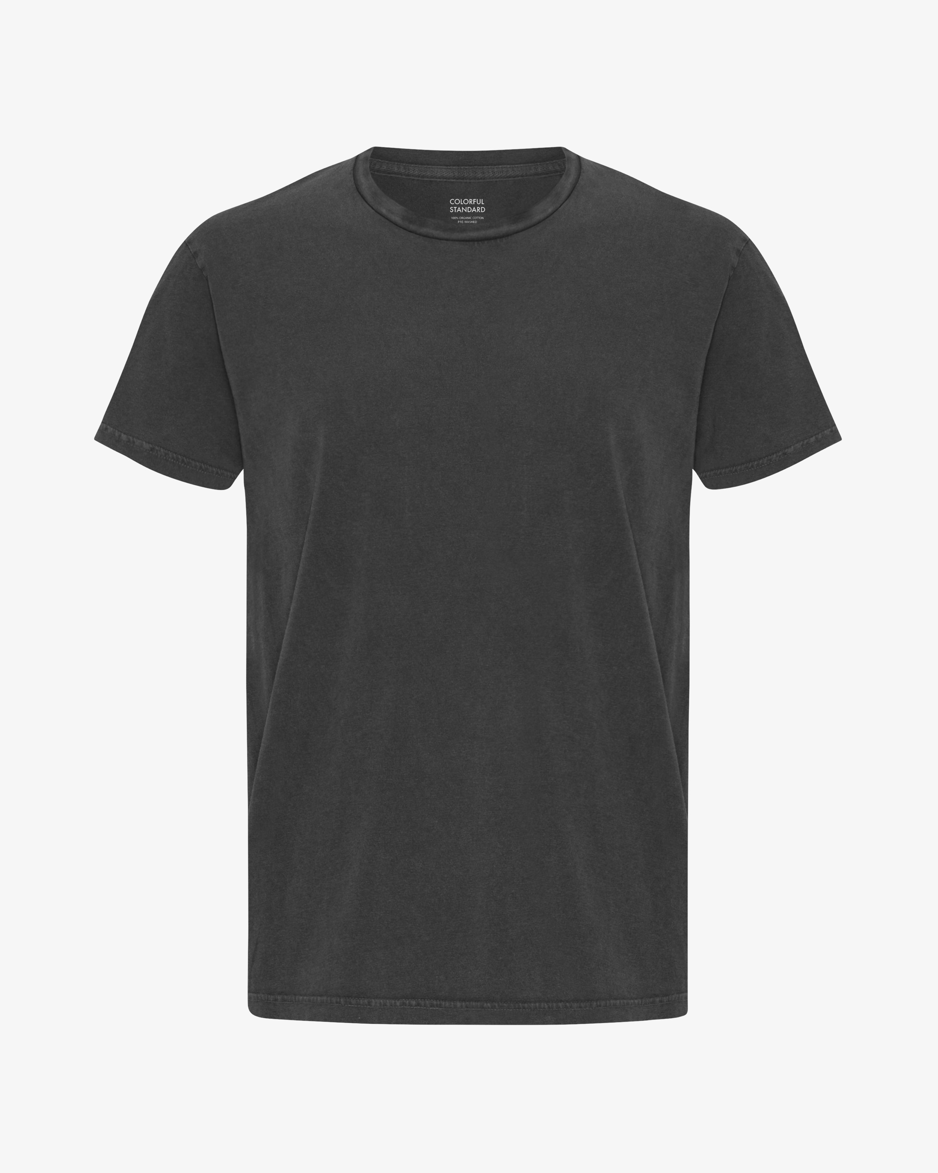 T-shirt bio classique noir délavé