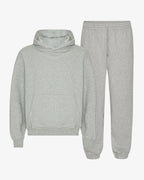 Ensemble sweat à capuche bio gris chiné