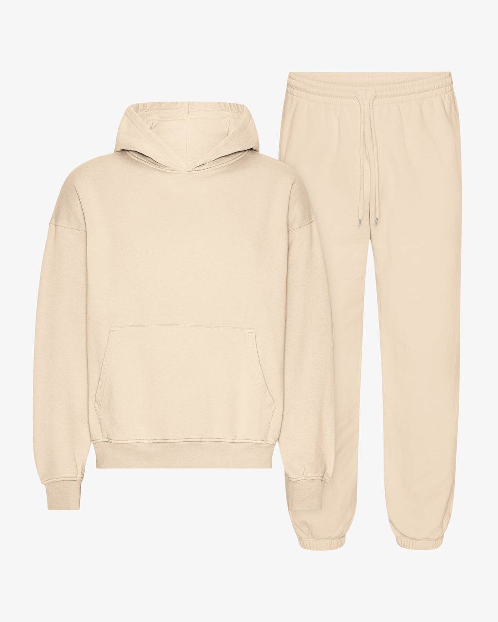 Ensemble sweat à capuche bio blanc ivoire