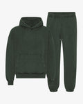 Ensemble sweat à capuche bio vert forêt
