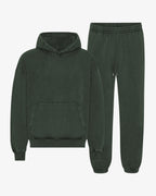 Ensemble sweat à capuche bio vert forêt