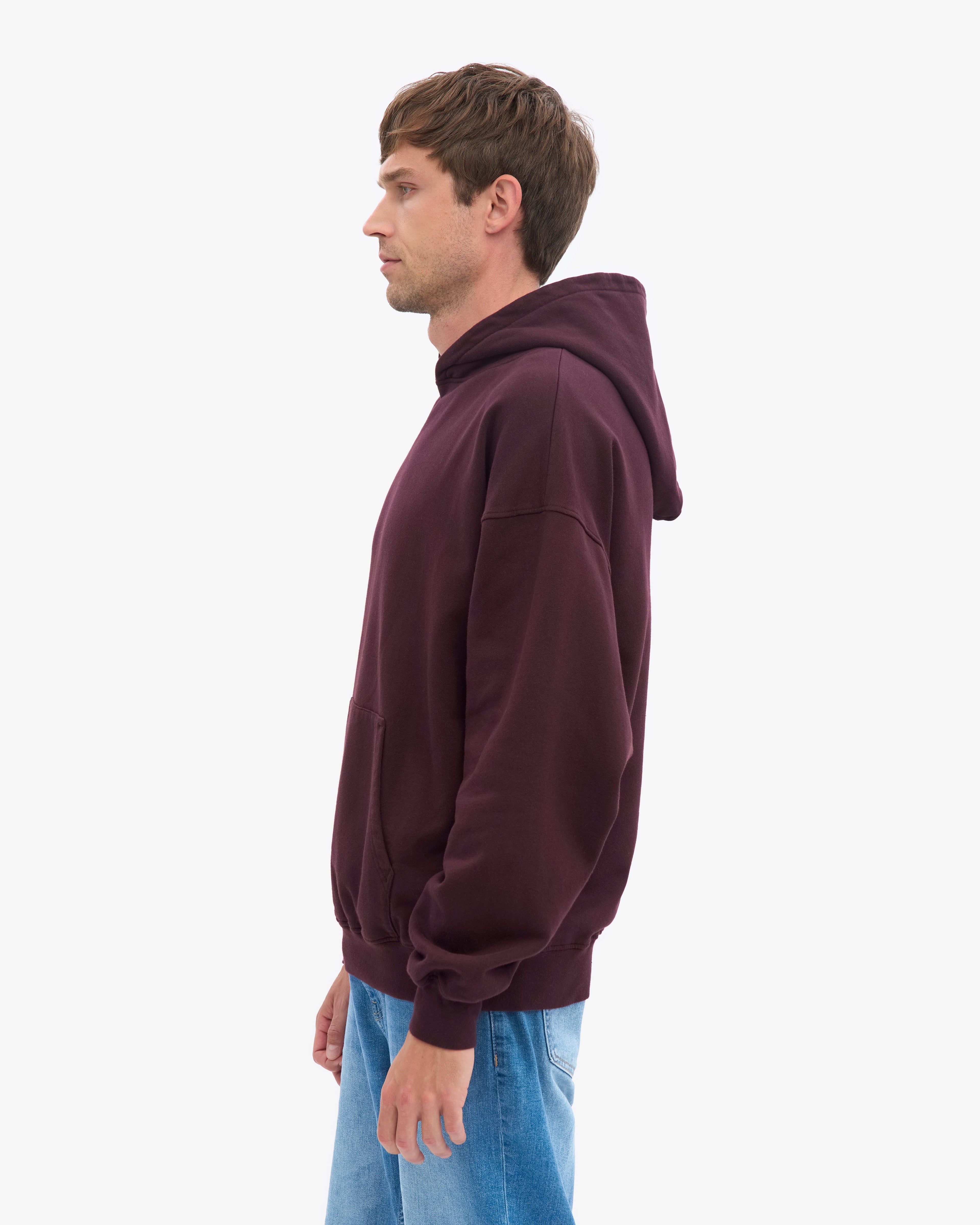 Ensemble sweat à capuche bio rouge bordeaux