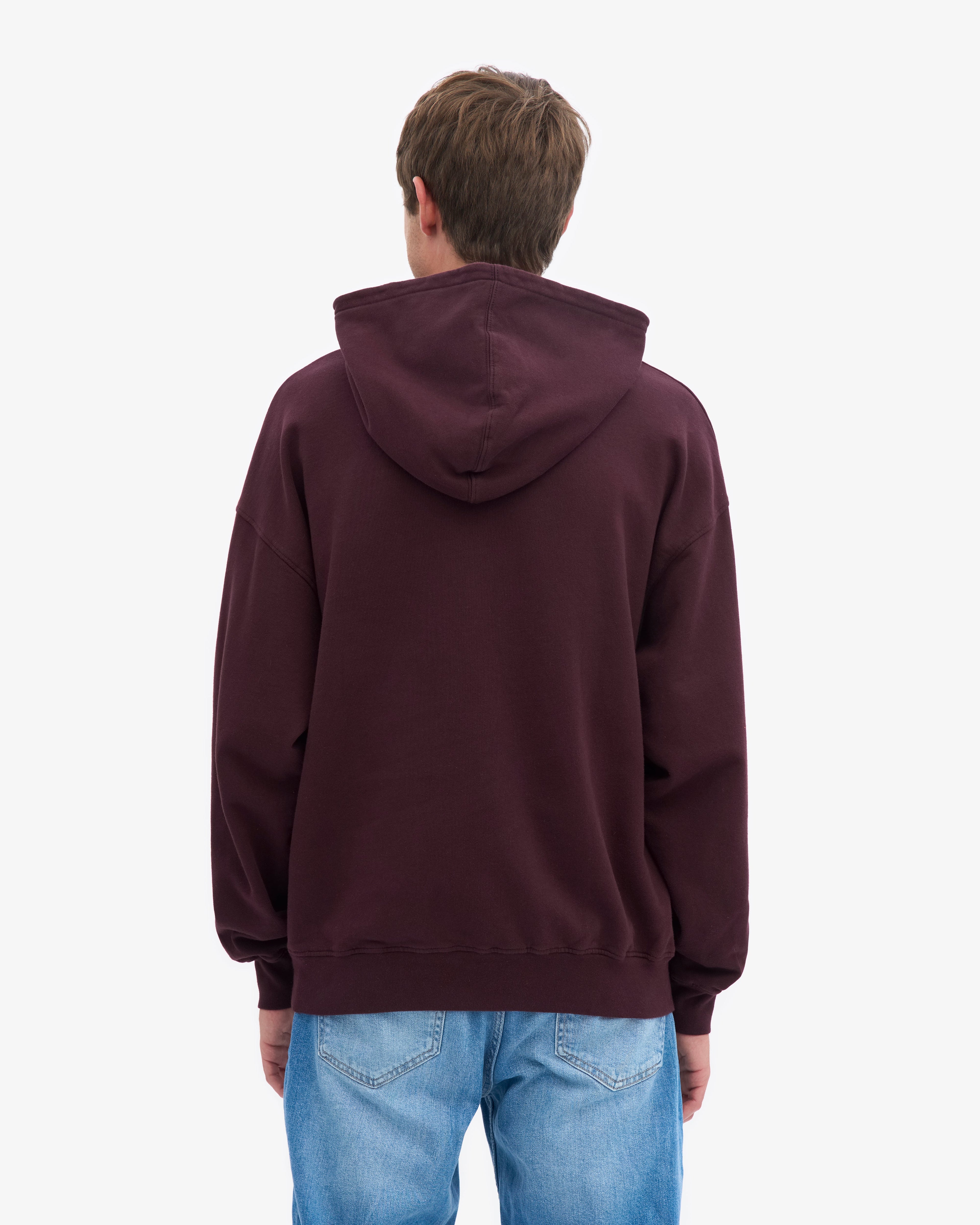 Ensemble sweat à capuche bio rouge bordeaux
