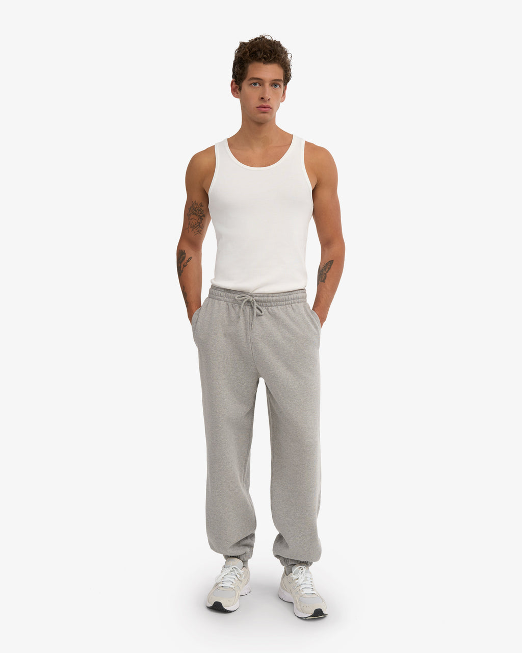 Ensemble sweat à capuche bio gris chiné