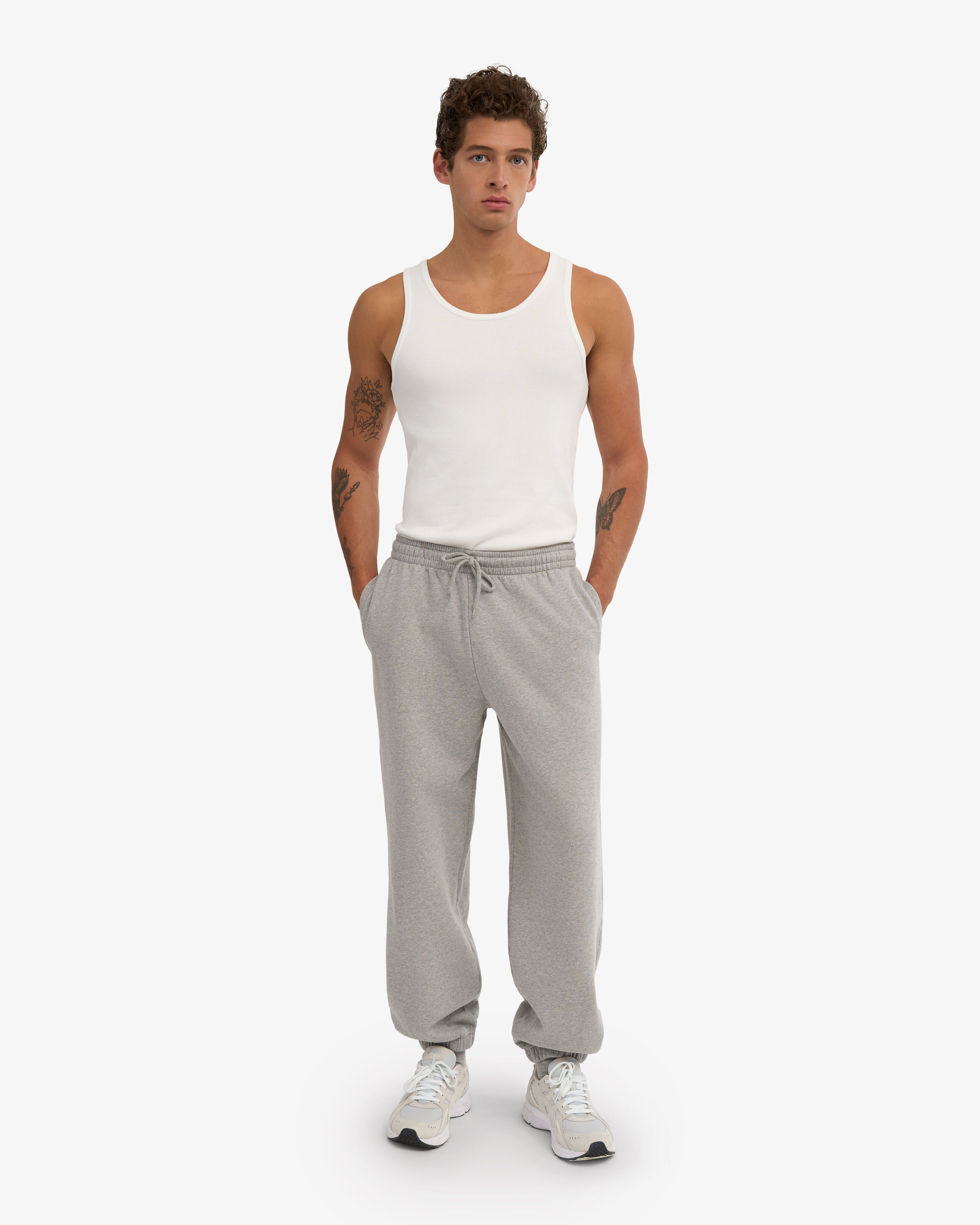 Ensemble sweat à capuche bio gris chiné