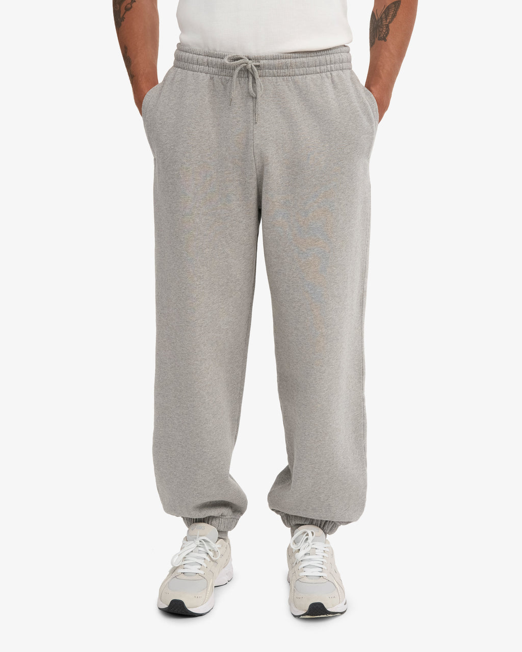 Ensemble sweat à capuche bio gris chiné