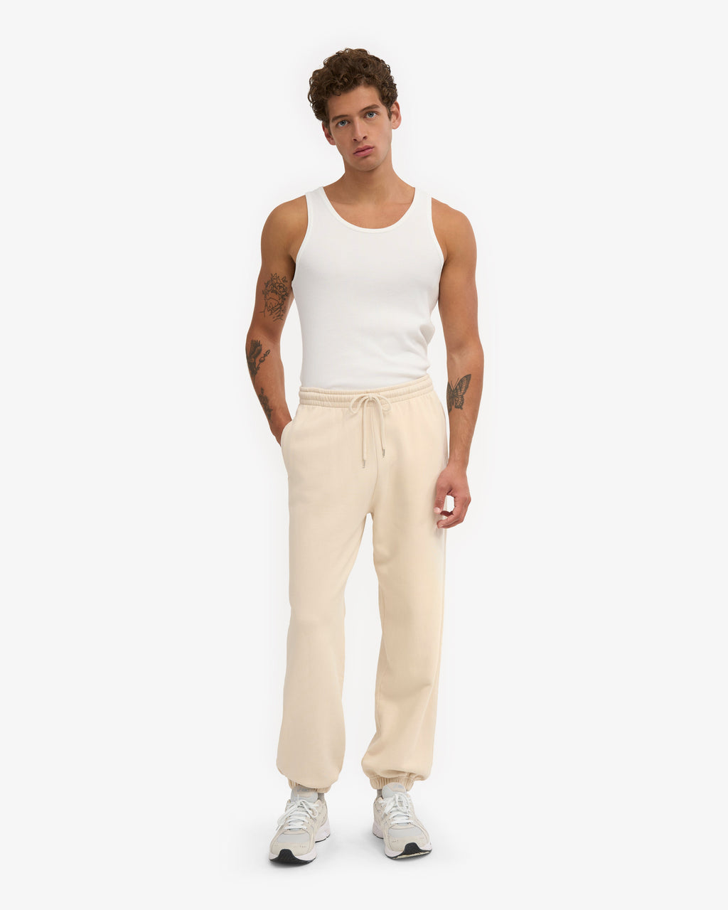 Ensemble sweat à capuche bio blanc ivoire