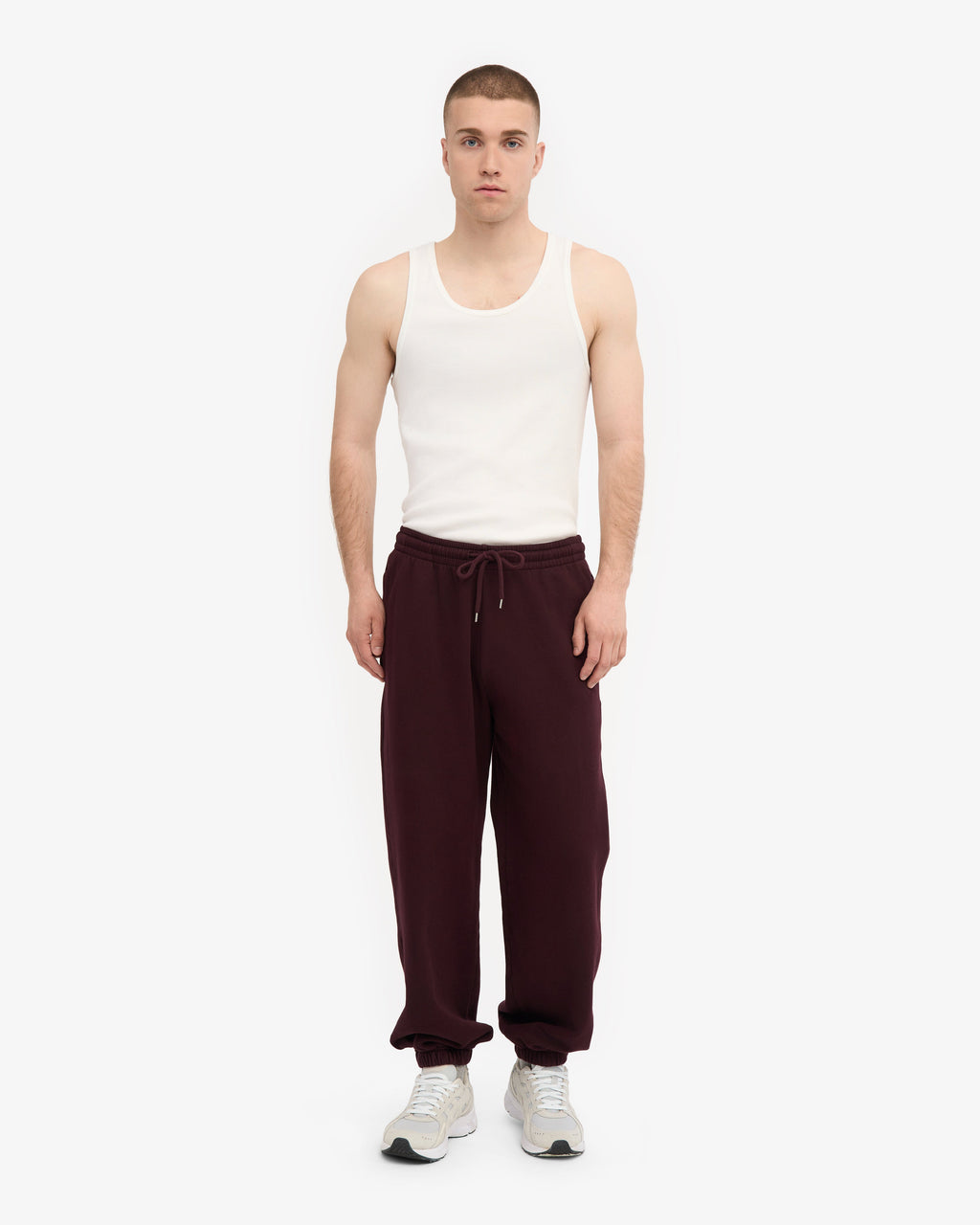 Ensemble sweat à capuche bio rouge bordeaux
