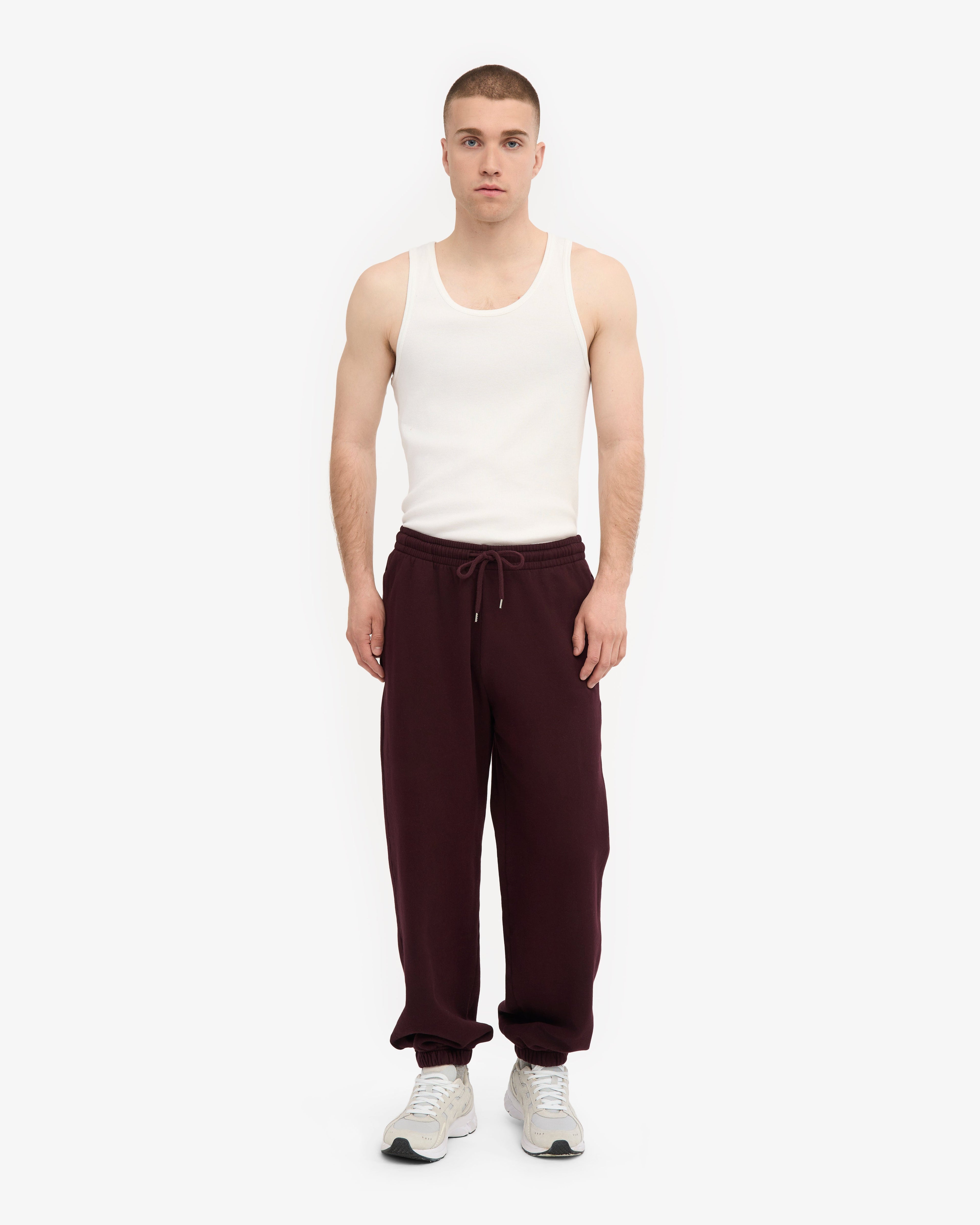 Ensemble sweat à capuche bio rouge bordeaux