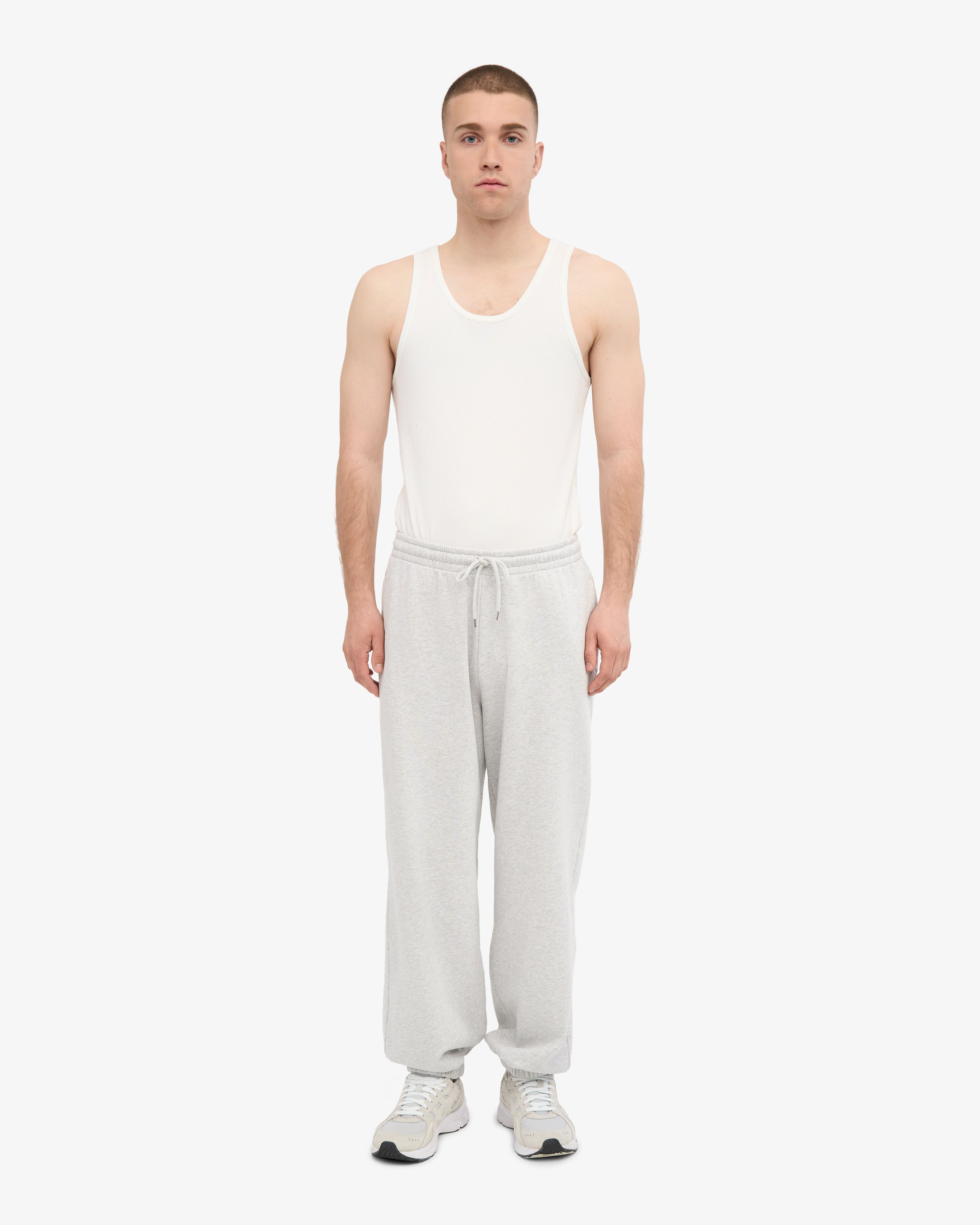Ensemble sweat à capuche bio gris chiné clair