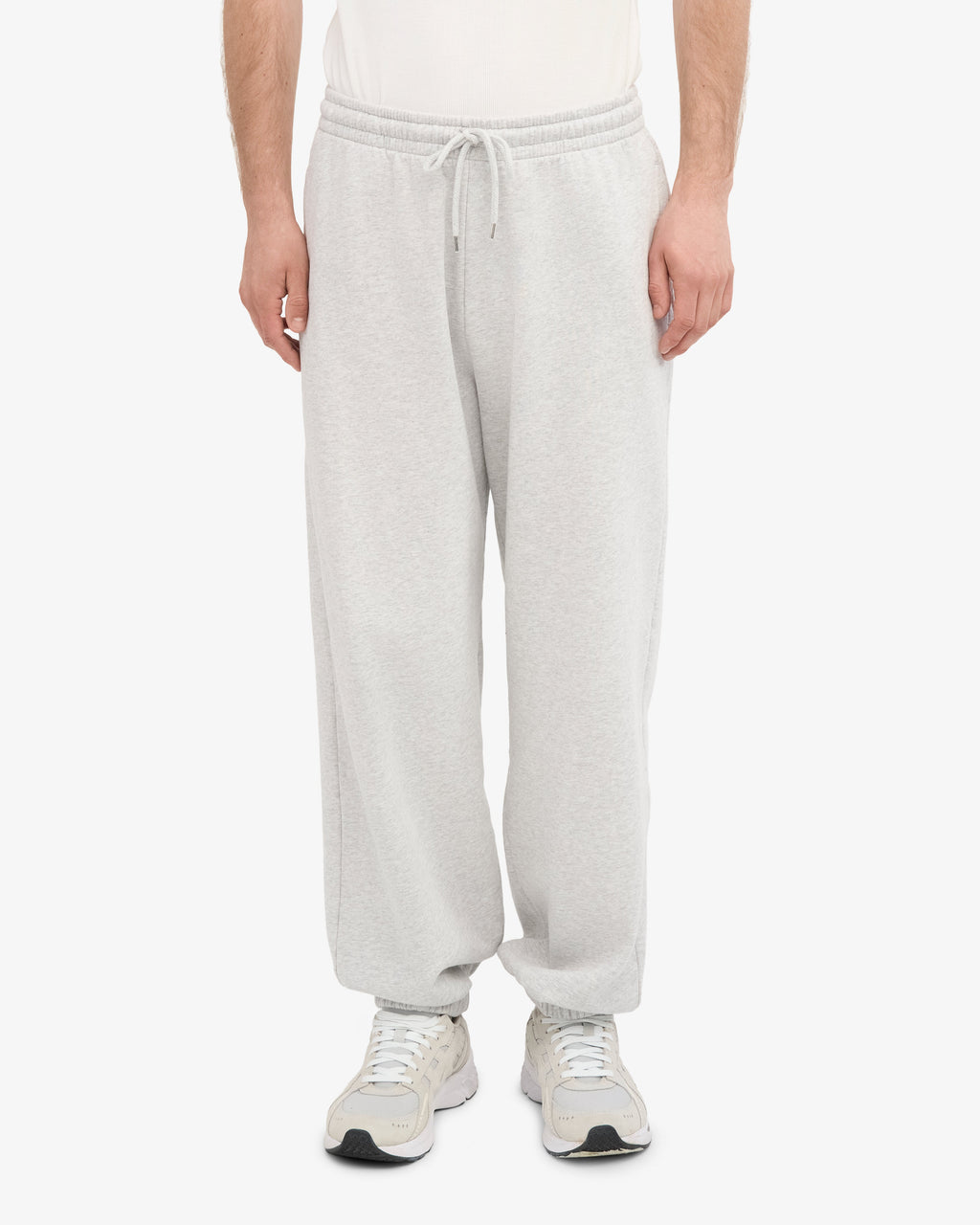 Ensemble sweat à capuche bio gris chiné clair