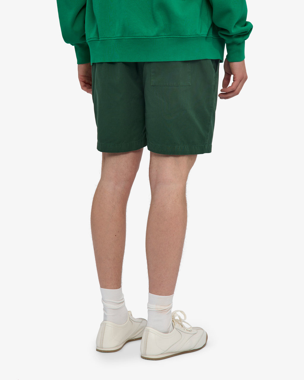 Short en sergé bio vert émeraude