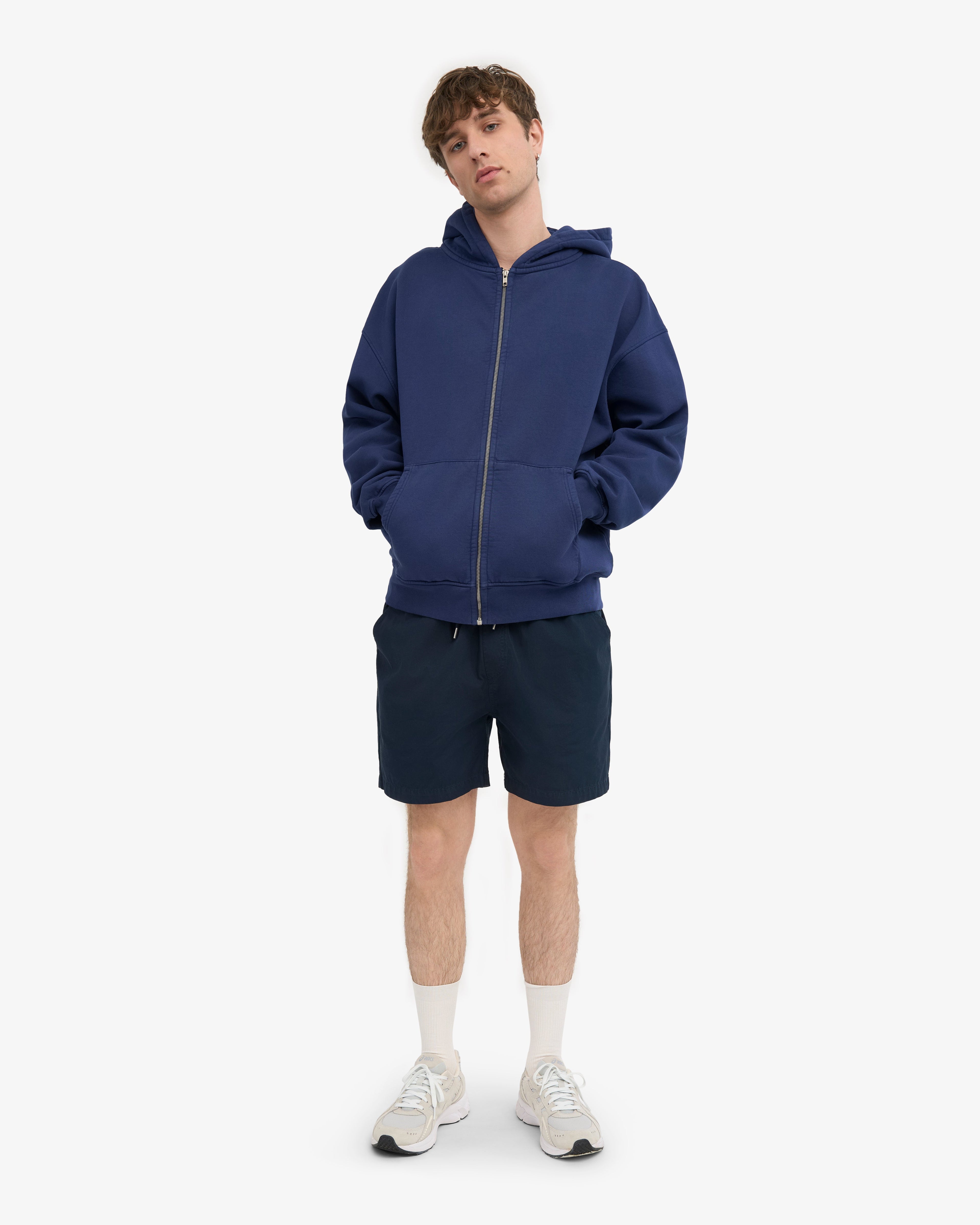 Short en sergé bio bleu marine