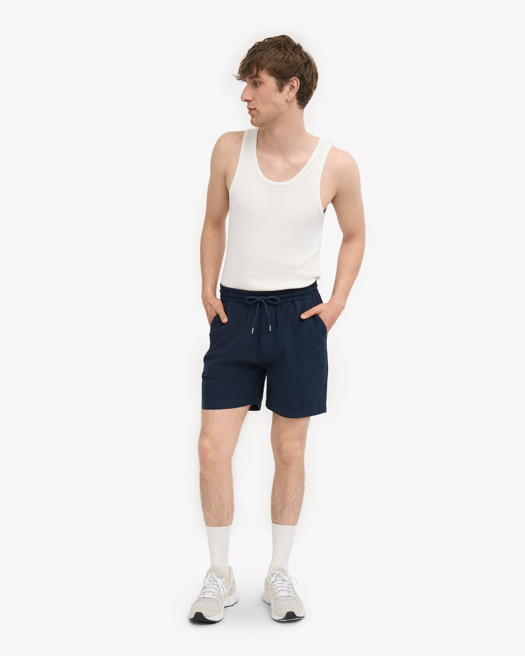 Short en sergé bio bleu marine