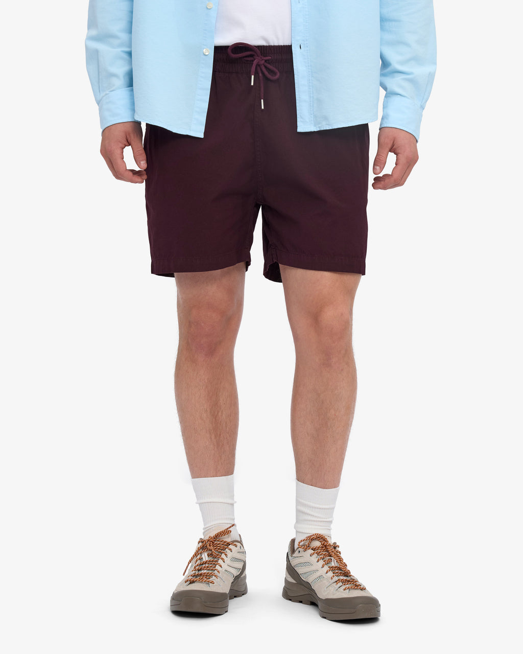 Short en sergé bio rouge bordeaux