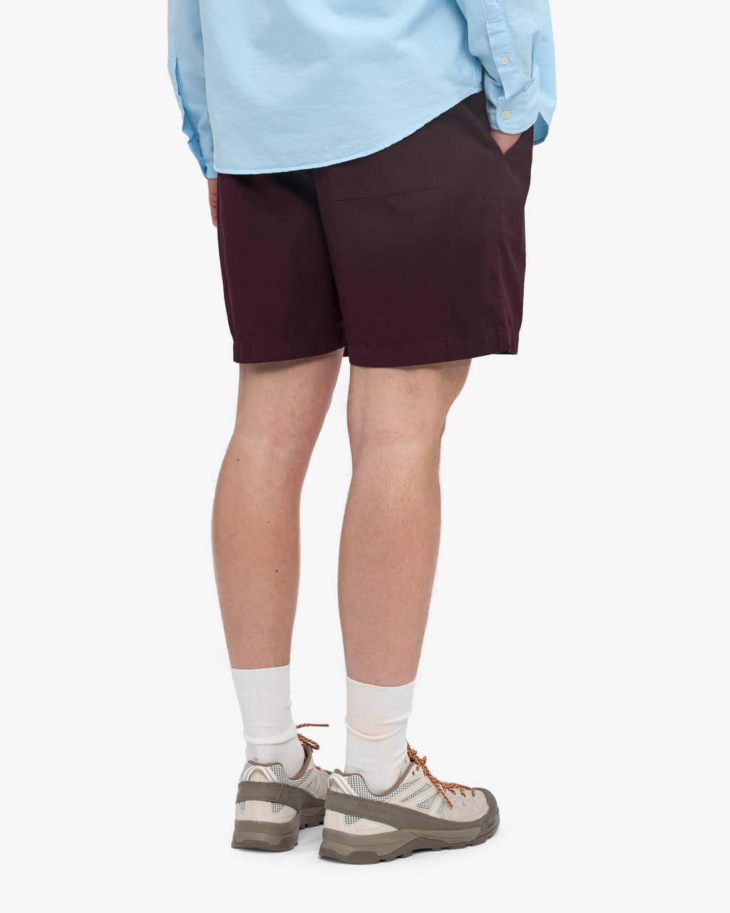 Short en sergé bio rouge bordeaux