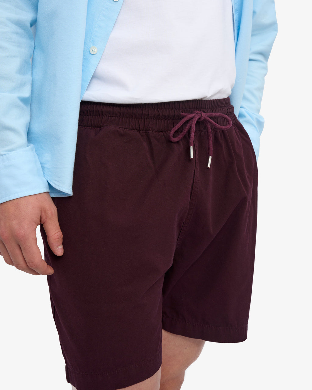 Short en sergé bio rouge bordeaux