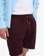 Short en sergé bio rouge bordeaux