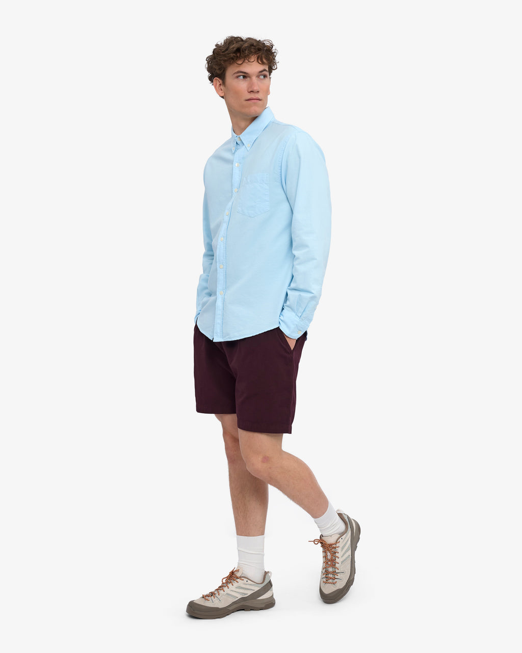 Short en sergé bio rouge bordeaux