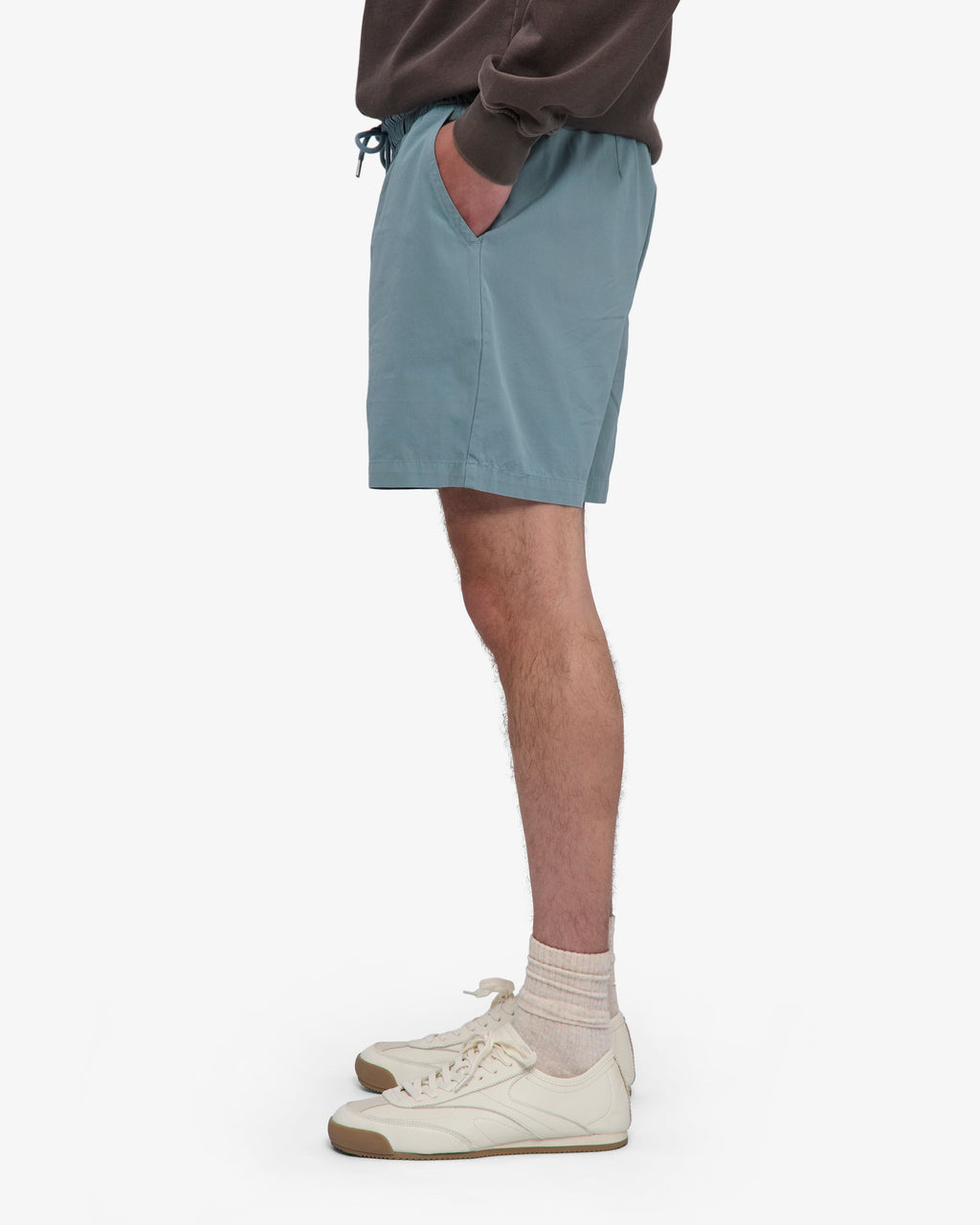 Short en sergé bio bleu acier