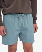 Short en sergé bio bleu acier