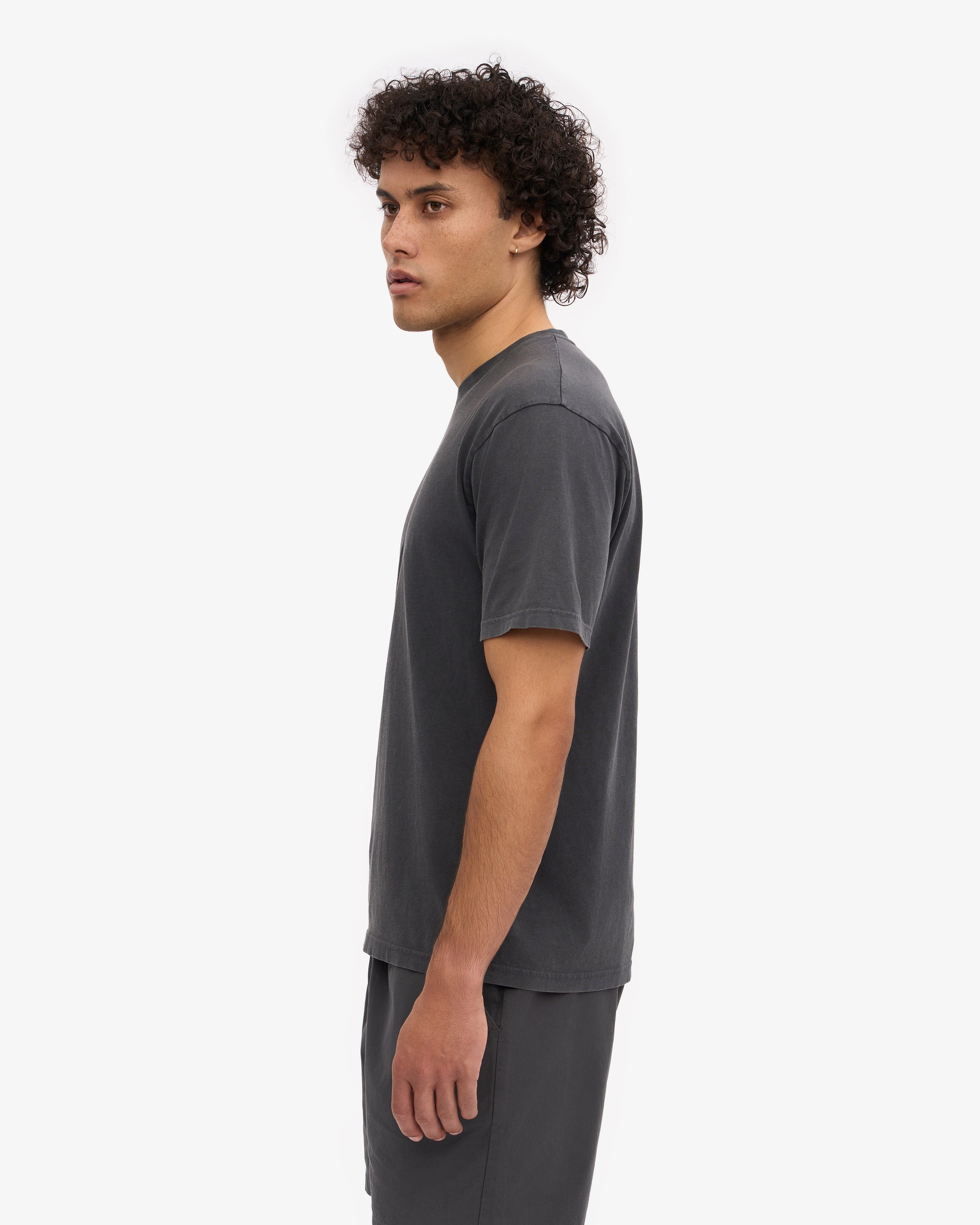 T-shirt bio classique noir délavé