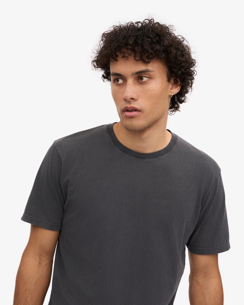 T-shirt bio classique noir délavé