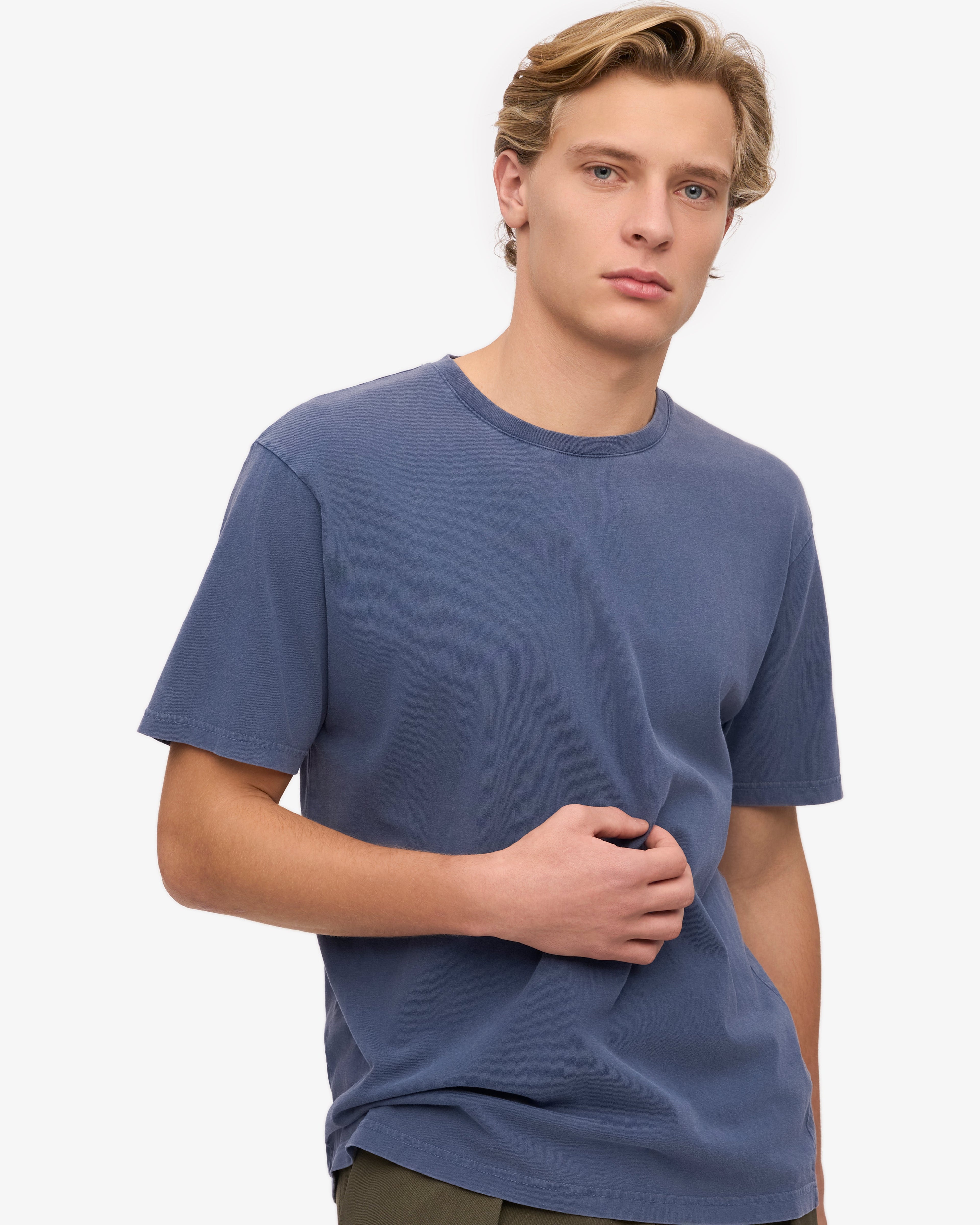 T-shirt bio classique bleu Neptune