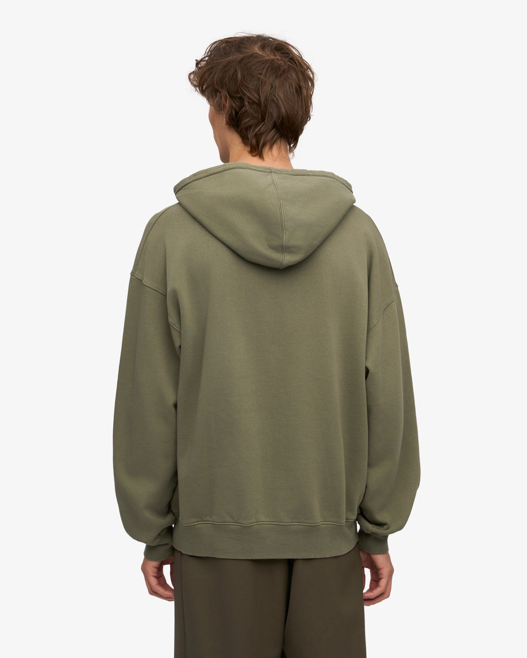 Ensemble sweat à capuche bio olive poussière