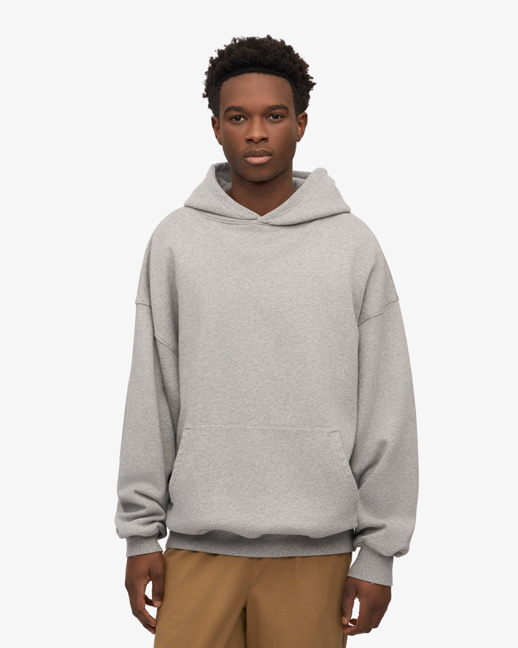 Ensemble sweat à capuche bio gris chiné