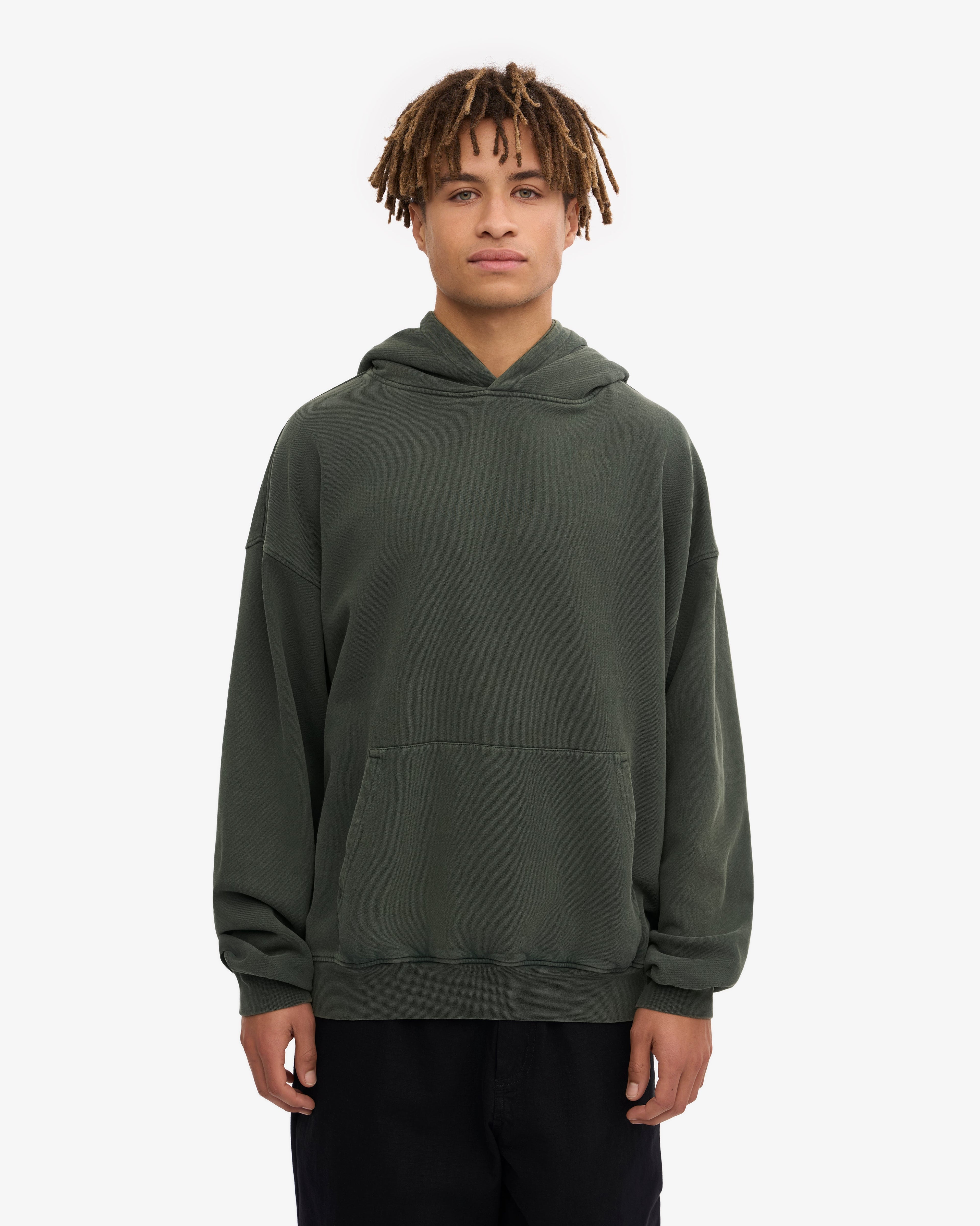 Ensemble sweat à capuche bio vert forêt