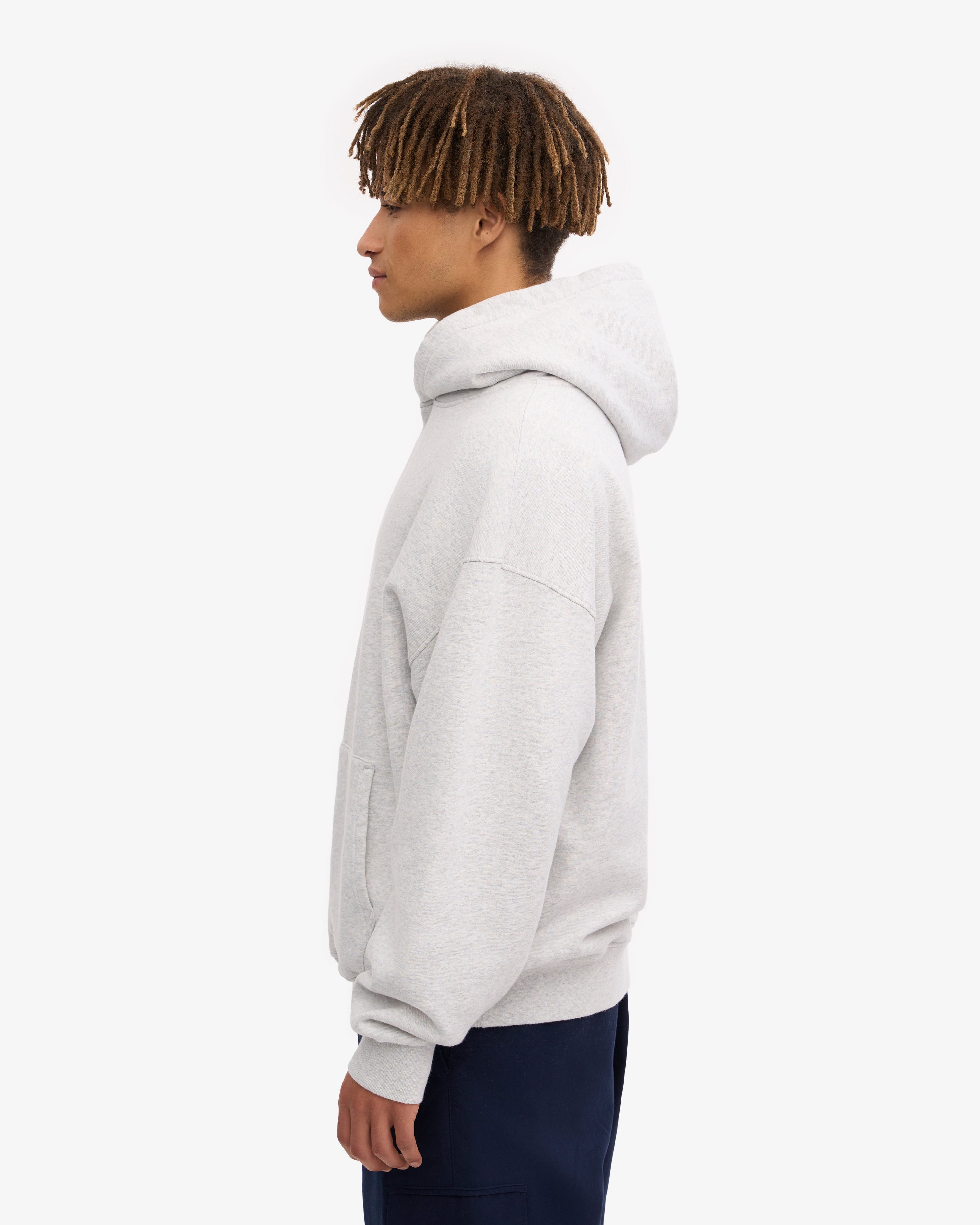 Ensemble sweat à capuche bio gris chiné clair