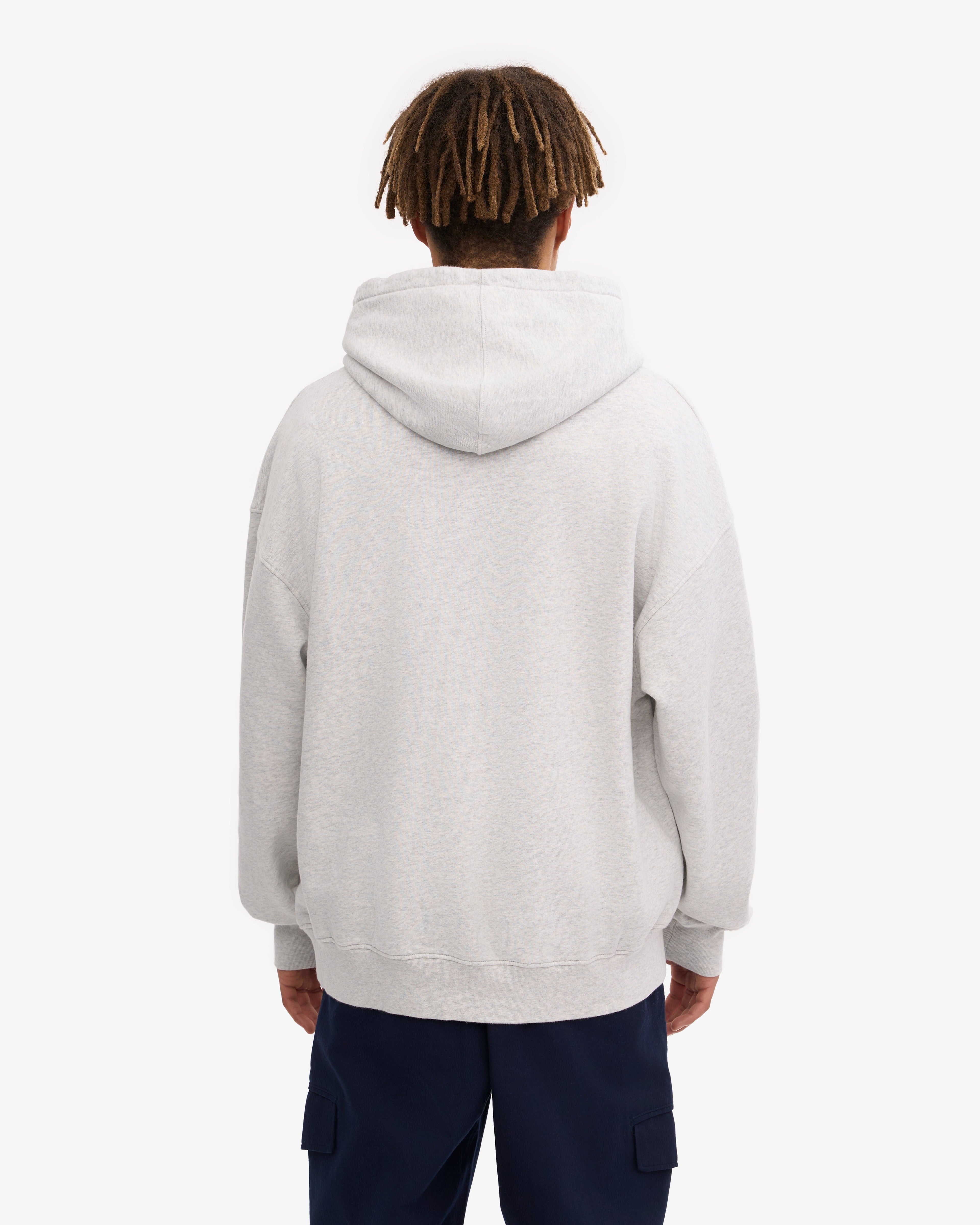 Ensemble sweat à capuche bio gris chiné clair