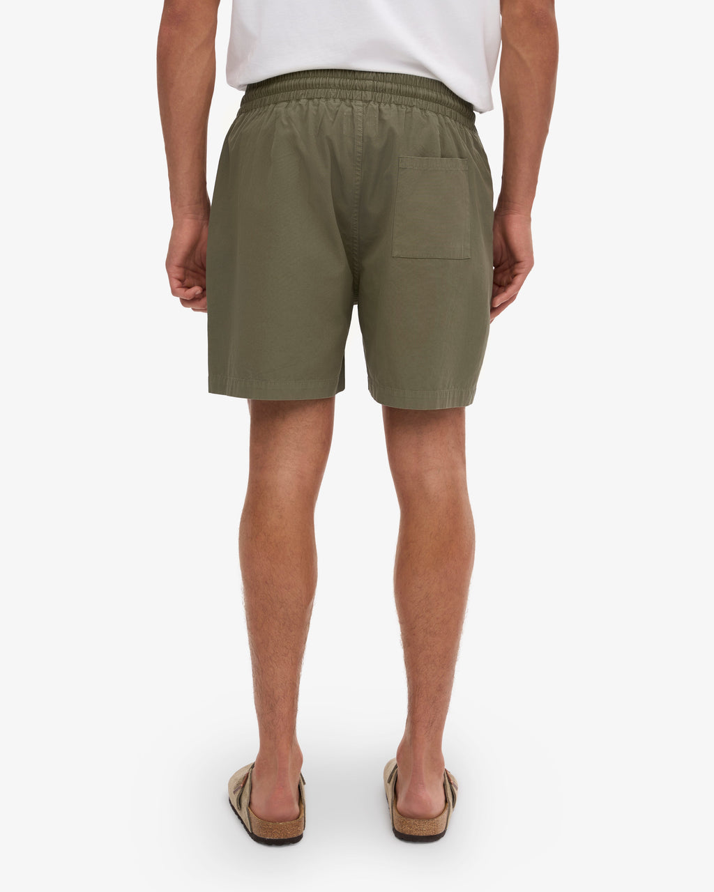 Short en sergé bio olive poussière