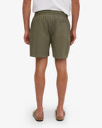 Short en sergé bio olive poussière