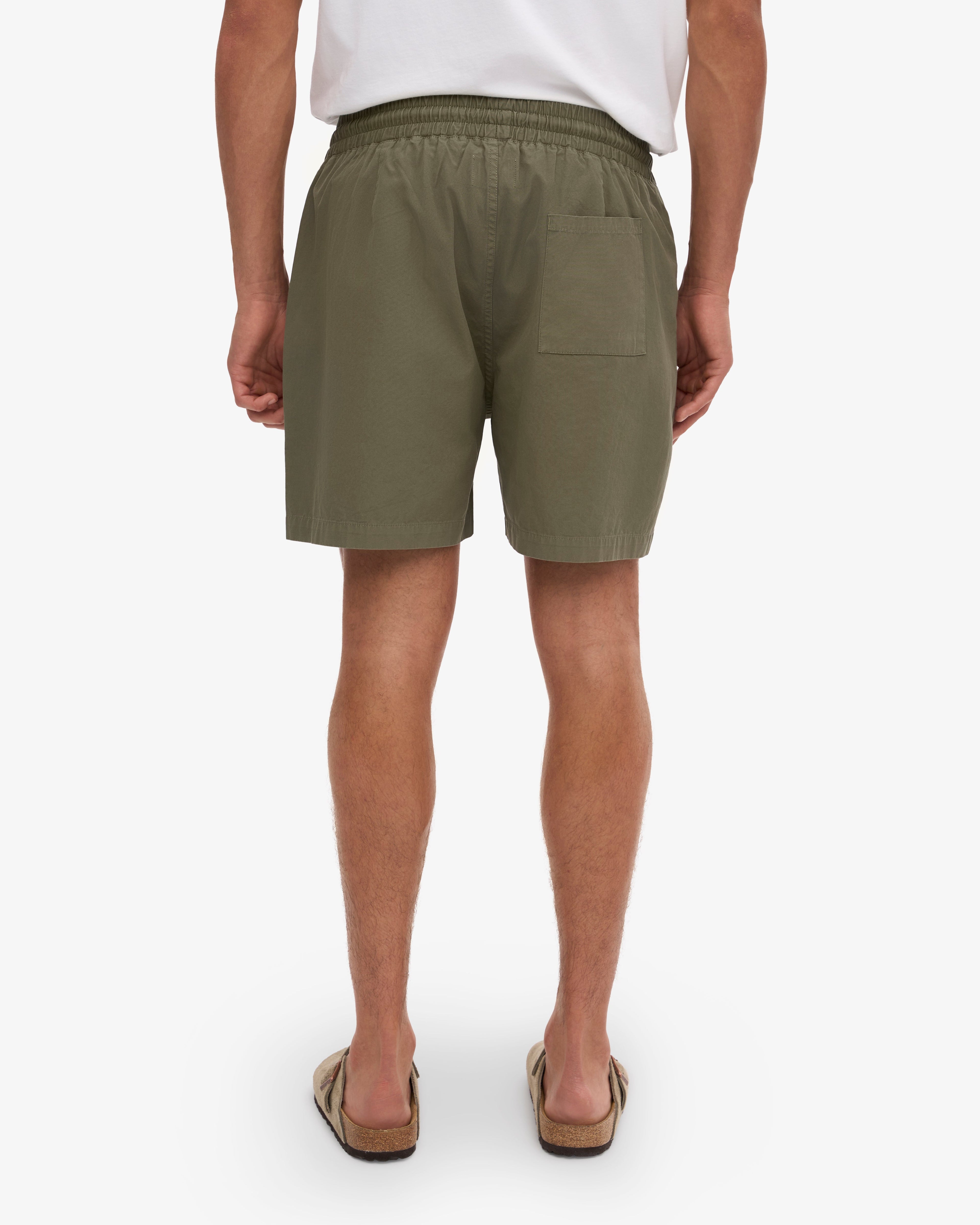 Short en sergé bio olive poussière