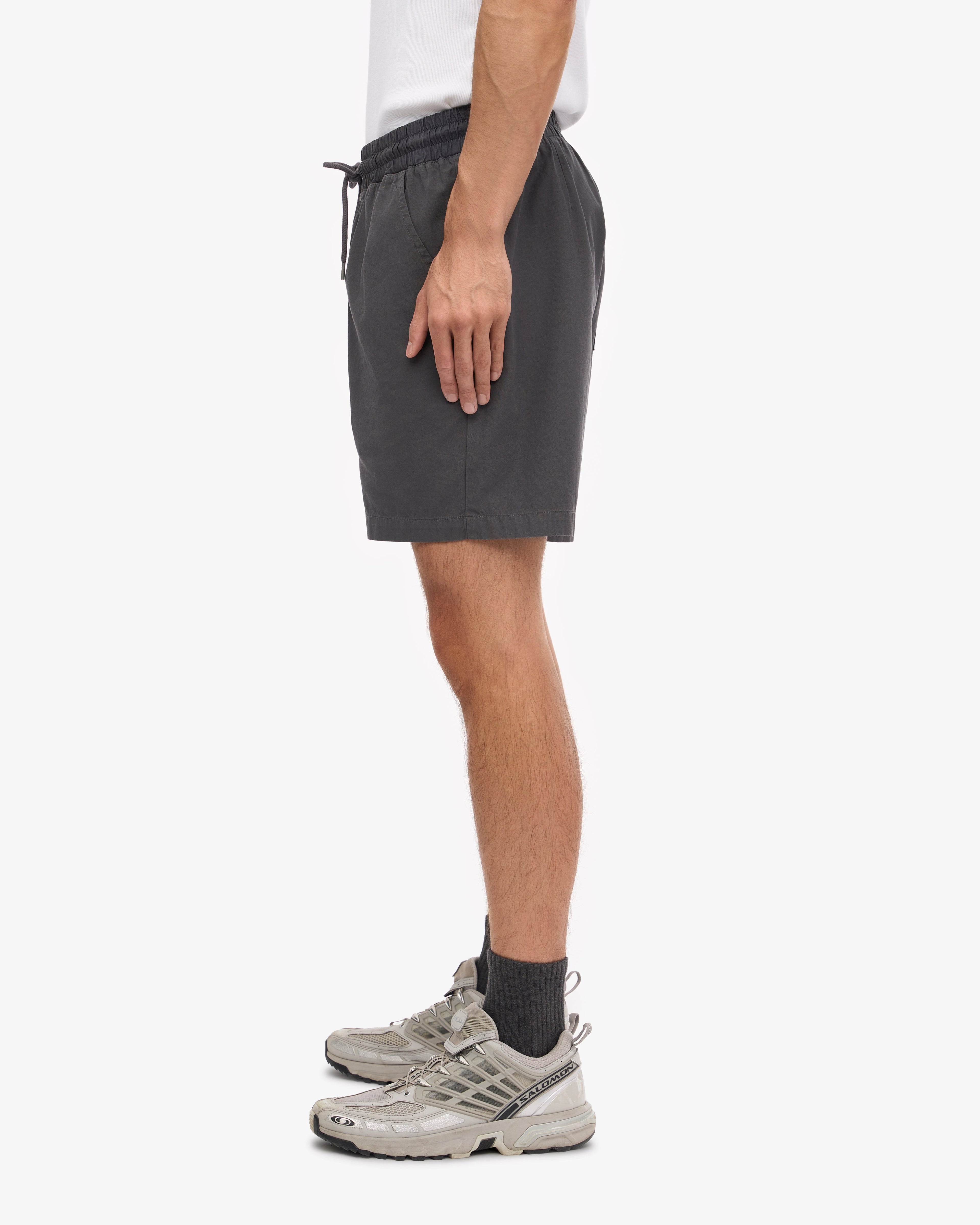Short en sergé bio gris lave
