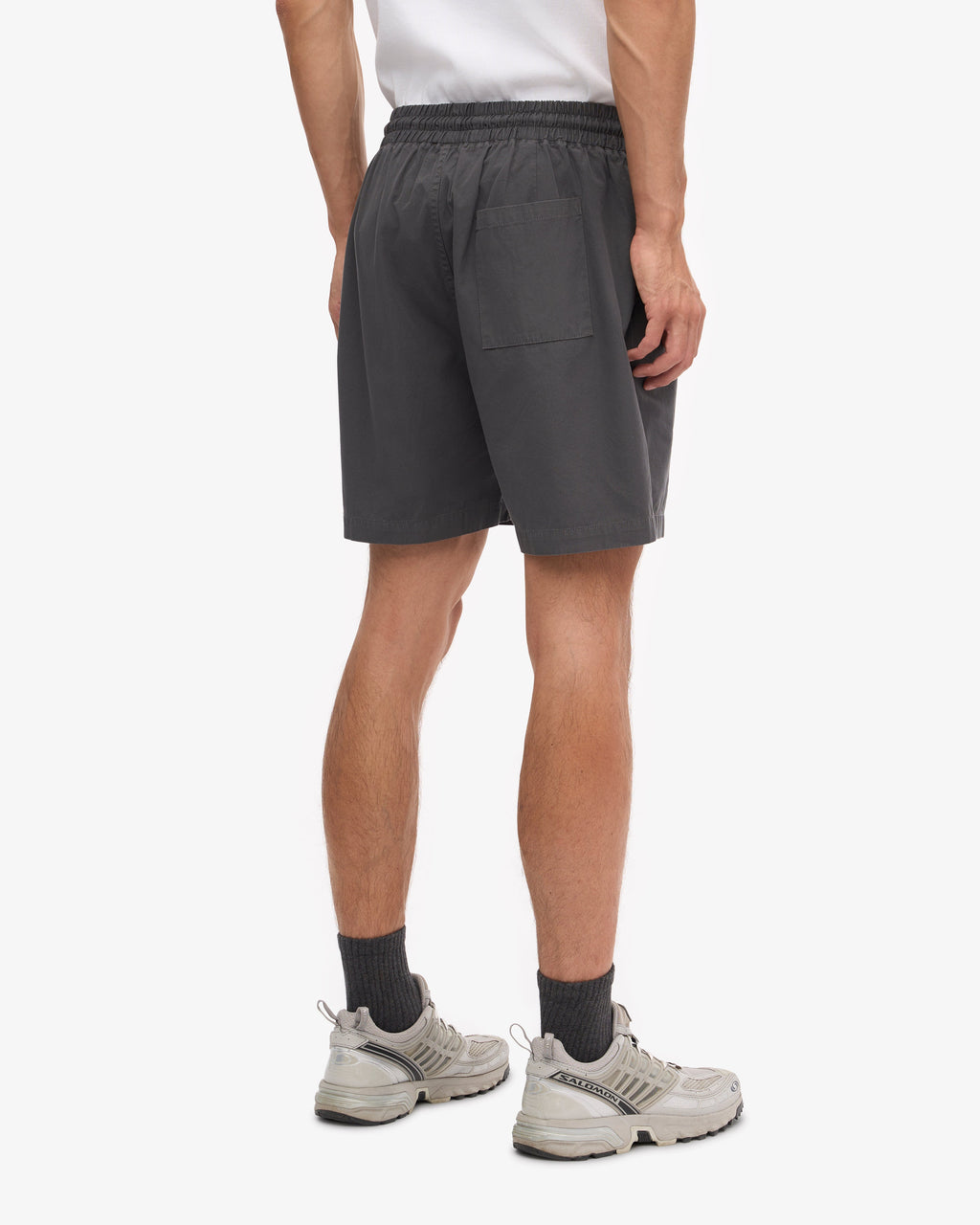 Short en sergé bio gris lave
