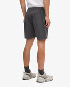Short en sergé bio gris lave
