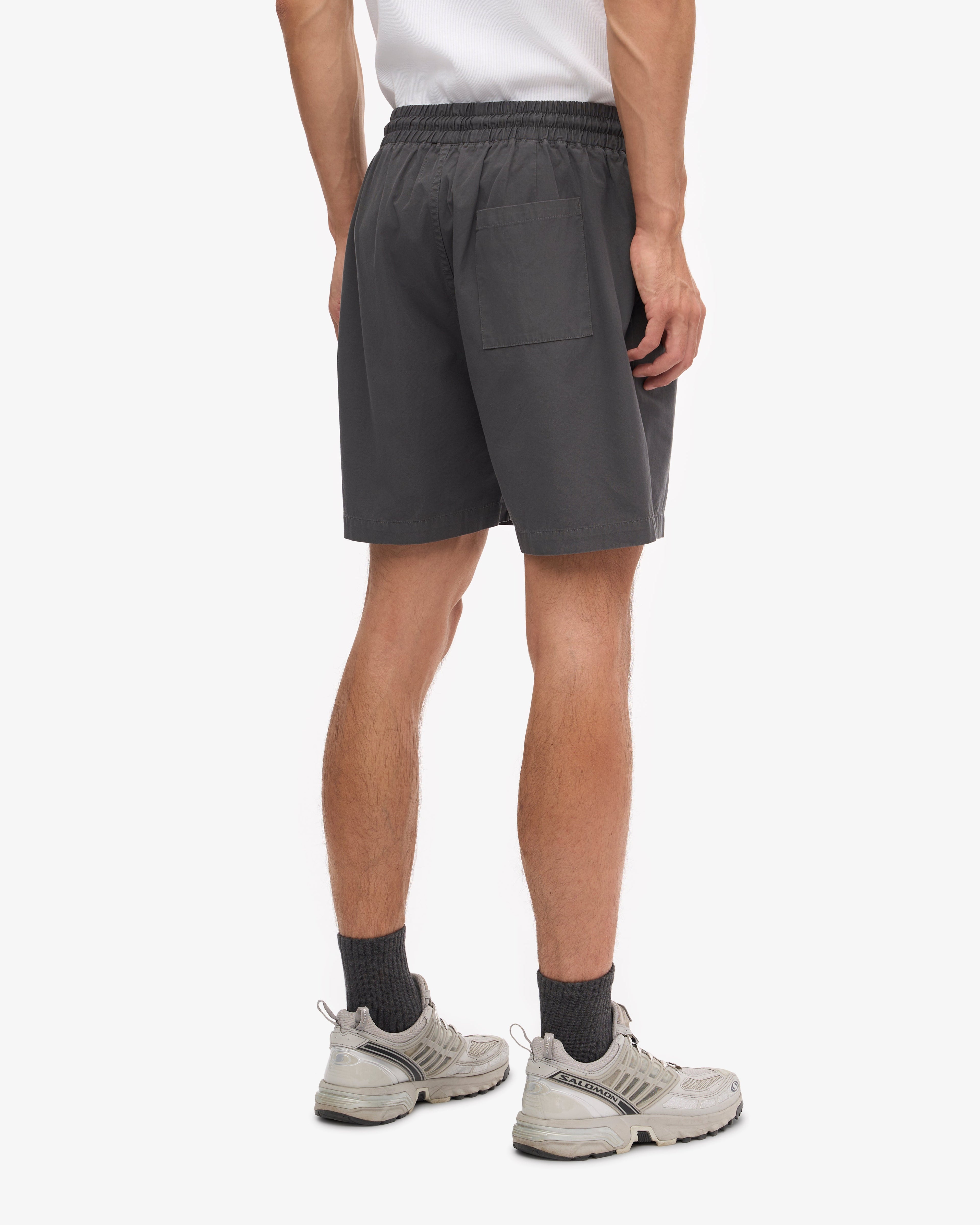 Short en sergé bio gris lave