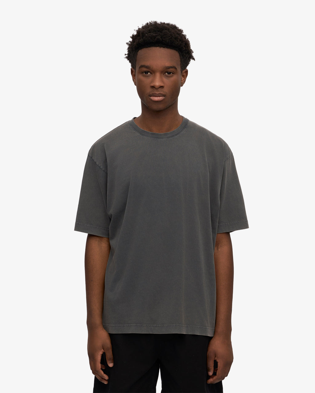 T-shirt oversize bio noir délavé