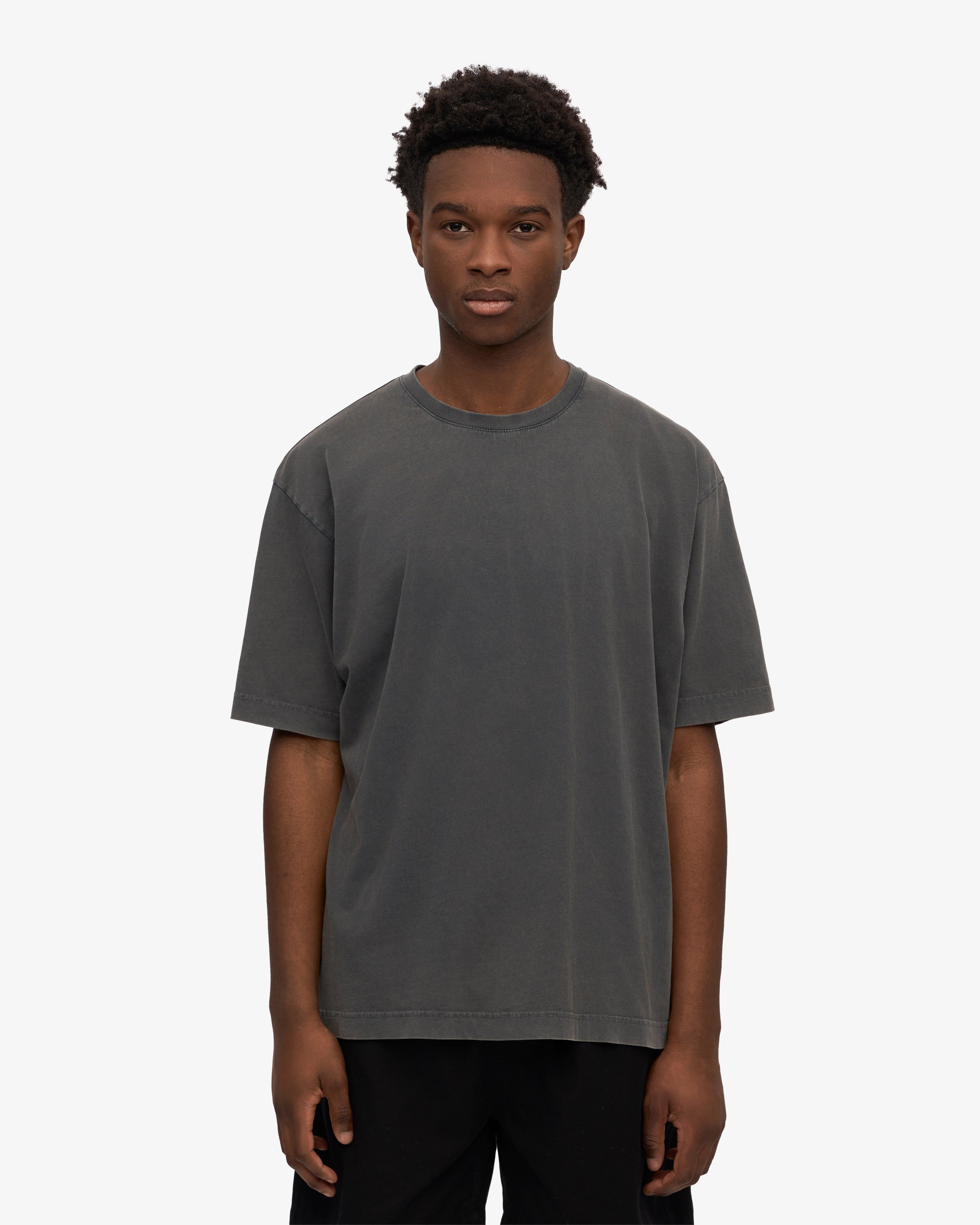 T-shirt oversize bio noir délavé