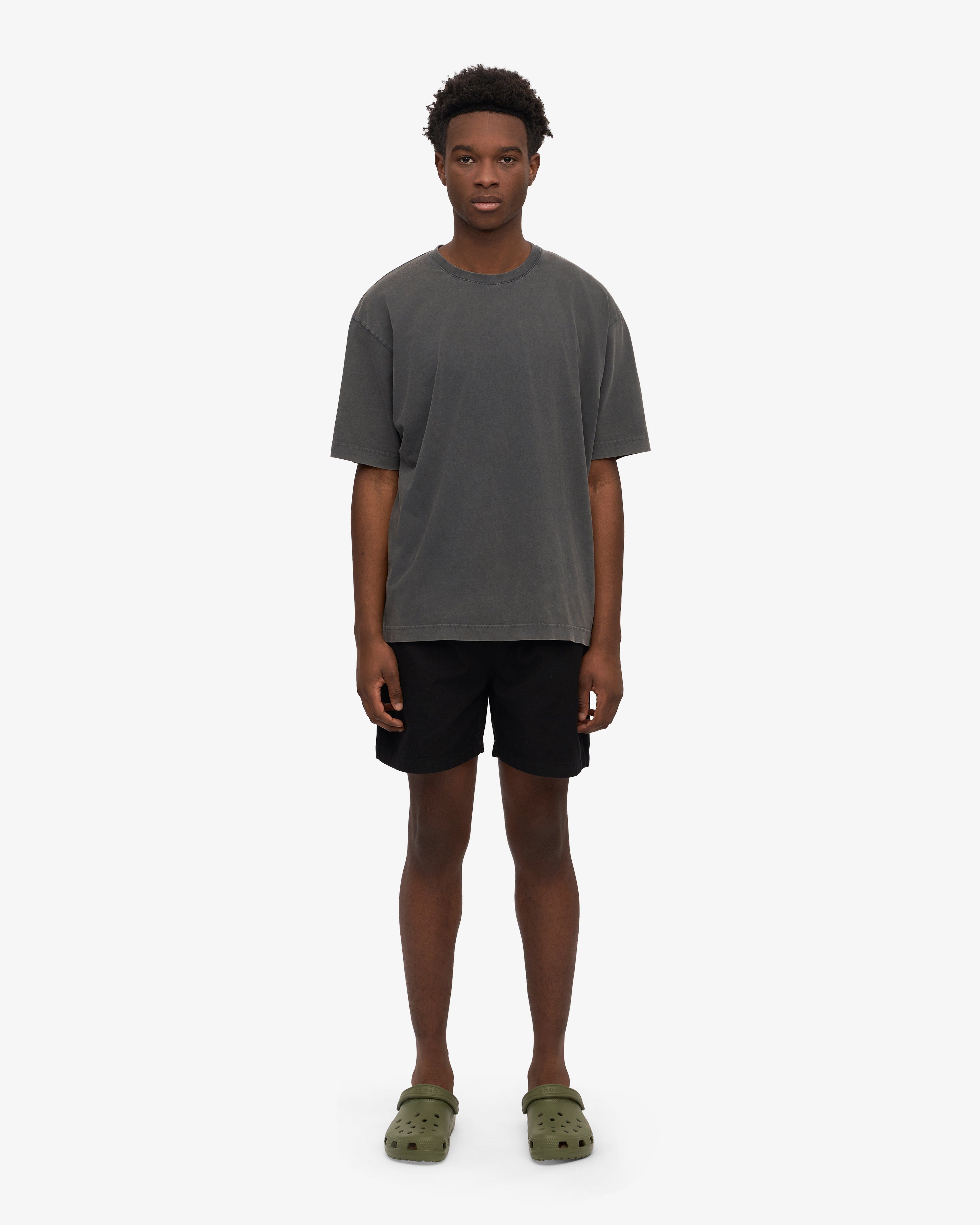 T-shirt oversize bio noir délavé