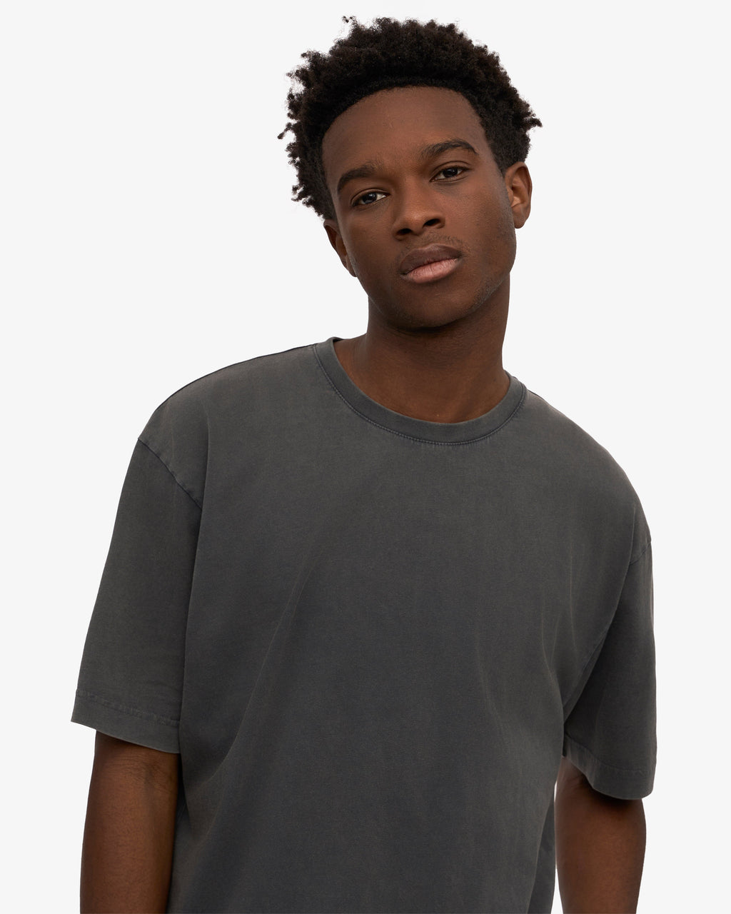 T-shirt oversize bio noir délavé